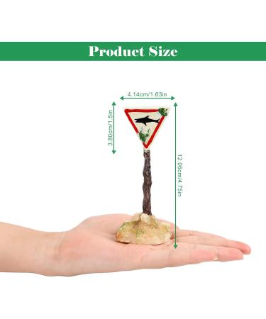Harz Hai-Warnschild Fish Tank Ornament - Funny Aquarium Decoration & Landscape for Underwater & Fish Pond (White) - Buy Online on GoSupps.com