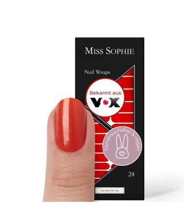 Original Miss Sophie Nail Foils Too Hot For You I 24 Ultra-D nne Nailack stripes in single color I for finger & toenails I sticks to natural and painted acrylic gel & shellac nails Too Hot for you 24