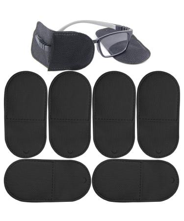 KGDUYC Glasses Accessories Black Eye Mask for Children with Amblyopia and Myopia (6 Pack Medium Size)