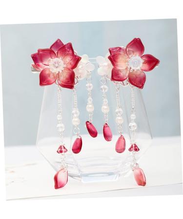 FAVOMOTO 3 Pairs Hair Accessories Flower Hairpin Chinese Tassel Hair Clip Lady Hairpins Hair Clips Accessories Japanese Flower Hair Clip Pearl Tiara Crystal Chinese Style Child Safflower - Buy Online on GoSupps.com