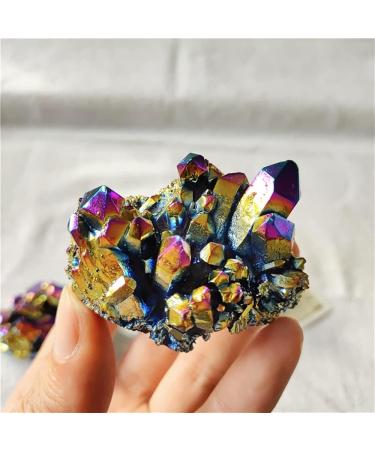 Natural Crystal Rough Home Natural Angel Halo Crystal Cluster Plating Titanium Coated Quartz Cluster Ore (Size : 230g-280g) - Buy Online on GoSupps.com