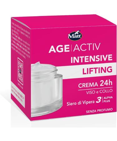  Matt Matt Divisione Cosmetica - AGEACTIV 24h Youth Activating Anti-Summer Cream with Vipera Serum Face Cream to Relax the Face and Hydrate Skin - 50ml Size - Buy Online on GoSupps.com