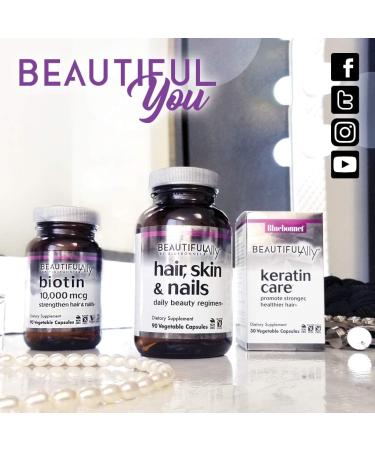 Bluebonnet Nutrition Beautiful Ally Hair Skin & Nails - 90 Vegetable Capsules for Healthy Beauty - Buy Online on GoSupps.com