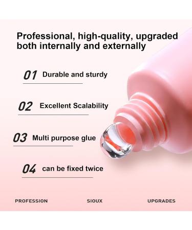 Solid Nail Gel Glue - Solid Soak Off Glue | Long Lasting Nail Gel | Strong Adhesive Fake Acrylic Nails Extension Glue| Nail Glue with Remover for Fake Nail Tips | Lamp Curing Needel | - Buy Online on GoSupps.com