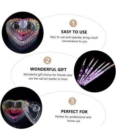 Healeved 3 Sets Nail Art Crystal Cup Nail Art Cup Nail Art Bowl Dappen Monomer Dish Nail Kits Nail Dip Kits Powder nail Crystal Bowl Nail Brush Nails Brush Pen Nail Pen Glass Abs Container - Buy Online on GoSupps.com