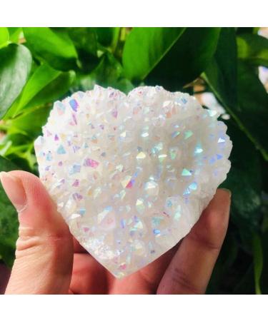 100g-250g Natural Aura Angel Crystal Cluster Stone Heart Shape Ornaments 1pc Suitable for Home HOMEZHOU (Color : 1pc 100g-125g) - Buy Online on GoSupps.com