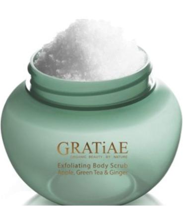Gratiae Organic Exfoliating Salt Scrub Apple Green Tea and Ginger 10.5 Fl oz