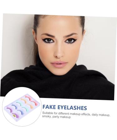 Didiseaon 5 Pairs Fake Eyelashes Rainbow Eyelashes False Lashes with Color Eyelashes Colorful Eyelashes with Color 3d Eyelashes Fluffy Eyelashes Dramatic Long Thick Miss Set Cosplay Fiber - Buy Online on GoSupps.com