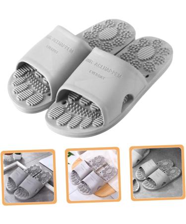 FRCOLOR 1 Pair Massage Slippers Relaxing Pedicure Slippers Salon Slippers Massage Slippers For The Bathroom Open Slippers Hotel Massage Shoe Inner Shoe Miss Tub Non-Slip PVC 27.00X11.00X5.00CM Gray - Buy Online on GoSupps.com