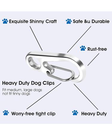6-Piece Tiesome Dog Stark Clips & 18 Rings - Stainless Steel Pet Brand Holders with Quick Lock for Collars & Dishes - Buy Online on GoSupps.com