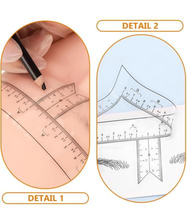 LALAFINA 10pcs Tools Eyebrow Ruler for Measurement Eyebrow Shaper for Women Marker Eyebrow Line Sticker Scale - Buy Online on GoSupps.com