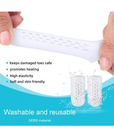 JdXun Toe Protection - 10 Pieces Breathable Caps for Small & Large Toes | Pain Relief for Corns Blisters & Toenail Loss - Buy Online on GoSupps.com