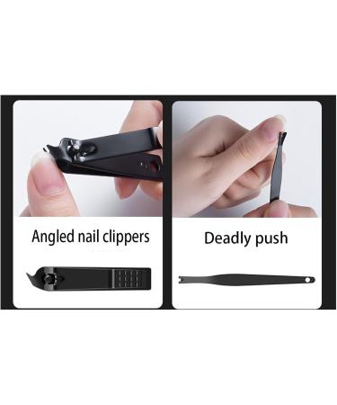 Travel Manicure Set Nail Clipper Set Stainless Steel Pedicure Care Beauty Set Nail Beauty Set with Portable Box The Best Gift for Friends Wives Parents and Relatives (Color : 8 Black) - Buy Online on GoSupps.com