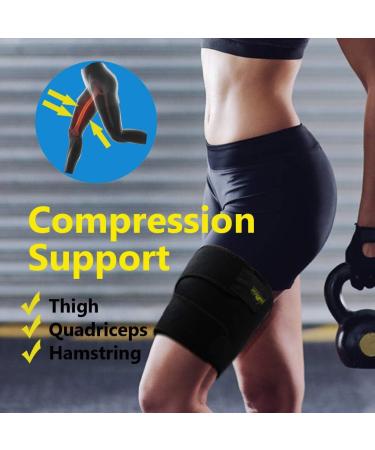 Buy Hamstring Compression Sleeve | Thigh Brace & Quad Wraps for Running - XL Size - Buy Online on GoSupps.com