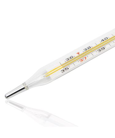 SOLMIRA Mercury-Free Glass Thermometer | High Accuracy, Waterproof for Babies, Children, and Adults - Buy Online on GoSupps.com