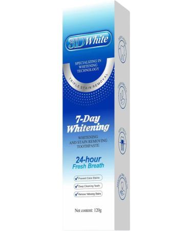 3D Brightening Toothpaste with Deep Clean Formula 3x120g Value Pack Helps Fight Stains & Maintains 24-Hour Breath Freshness White One Size One Size White - Buy Online on GoSupps.com