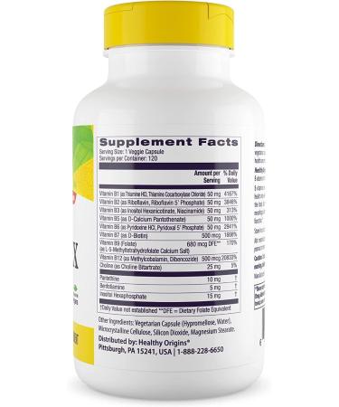 Healthy Origins Coenzymated B-Complex - Supports Brain Health - 120 Veggie Capsules - Buy Online on GoSupps.com