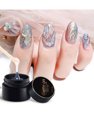1Pcs Strong Adhesive Glue for UV/LED Nail Rhinestone No Wipe Top Coat Manicure UV Gel Lacquer Nail Art Polish Tool 15ML Top Coat Gel Nail Polish Protect Nail Art Soak off Gel