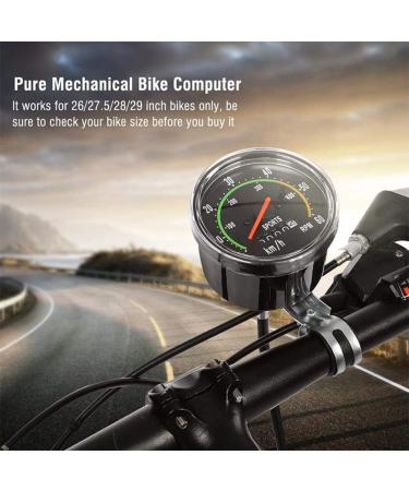 Jteyult Waterproof Bicycle Bike Analog Mechanical Odometer with Hardware Fitted for 26/28/29/27.5 Inch Bicycle - Buy Online on GoSupps.com
