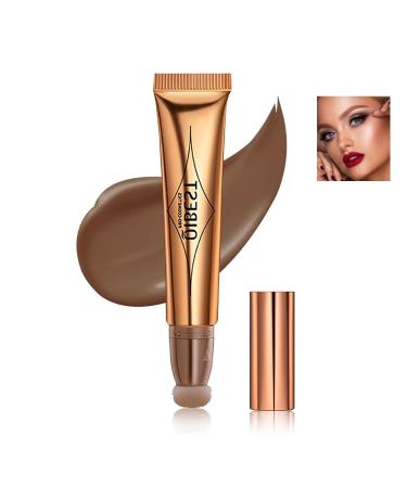 Beliky Girl Contouring Beauty Stick Facial Fluid with Applicator High Coverage Tanning Stick Natural Matte Finish Super Silky Face Cream Highlighter Blush 01