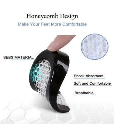 Kids' Honeycomb Gel Heel Cups - Shock Absorbing for Heel Spurs, Plantar Fasciitis & Ankle Pain - 2 Pairs - Buy Online on GoSupps.com