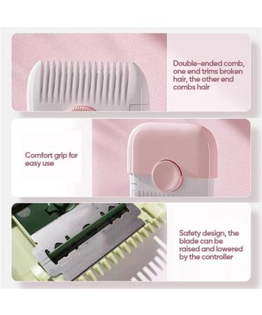 Trimpocket Hair Trimmer/Comb Kids Manual Bangs Trimmer Comb for Girls Women 2 in 1 Hair Trimmer 2 in 1 Bangs Hair Trimmer Dual-Side Design Blades Replaceable (Pink) - Buy Online on GoSupps.com