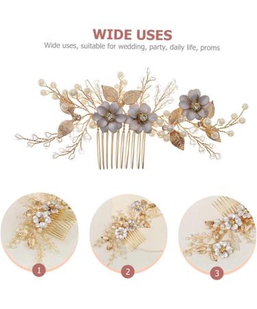 DOITOOL Bead Hair Comb Accesorios Para Headwear for Women Hair Accessory for Women Crystal Decor Heart Led Mirror Hair Accessories Lovely Hair Comb Wedding Pearl Bridesmaid Bridal Supplies - Buy Online on GoSupps.com