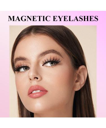 WAWJ Magnetic Eyelashes with Clip Durable and Reusable Natural False Eyelashes No Glue Required Waterproof Easy to Wear and Long Lasting - Buy Online on GoSupps.com