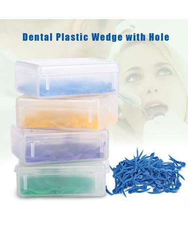 Disposable Dental Wedges 400 Pack - Wavy Poly Wedges with Holes 4 Colors & Sizes | International Shipping - Buy Online on GoSupps.com