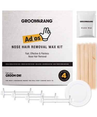 Groomarang Adios Nose Hair Removal Wax Kit - Painless & Effective Solution for Nasal & Ear Hairs - Buy Online on GoSupps.com