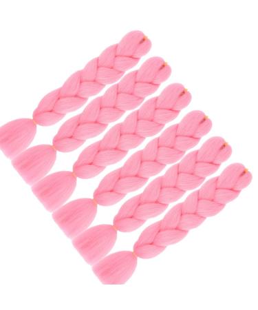6 Packs Jumbo Braiding Hair Extensions - Colorful Kanekalon Crochet Box Braids - 24 inch Ombr Pink - 100g/PCs - Buy Online on GoSupps.com