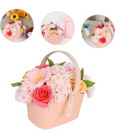 FRCOLOR Soap Flower Box Bath Flowers Woman Birthday Bath Soap Bridal Shower for Guests Scented Soaps Beauty for Women Decor Bride Birthday Present Fancy Artificial Leather - Buy Online on GoSupps.com