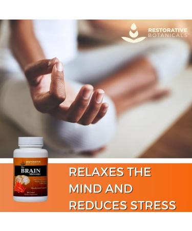 Restorative Botanicals My Brain Shrooms Lion's Mane Cordyceps Ashwagandha Bacopa Black Pepper Vegan/Organic/Fruiting Bodies - Buy Online on GoSupps.com