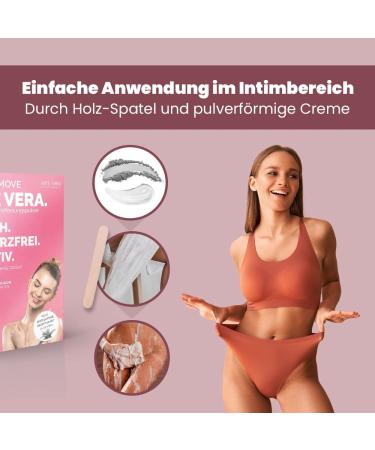 Capillum Amove Aloe Vera Depilatory Cream for Women - Painless Intimate Area Hair Removal | 2x500g Additive-Free & Neutral Scent - Buy Online on GoSupps.com