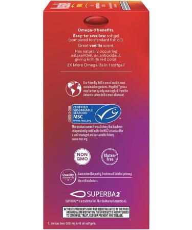 MegaRed Ultra Strength 1000mg Omega-3 Krill Oil Supplement with EPA/DHA Astaxanthin & Phospholipids No Fish Oil Aftertaste Supports Heart Brain Joint and Eye Health 60 Count Softgels (3 Pack) - Buy Online on GoSupps.com