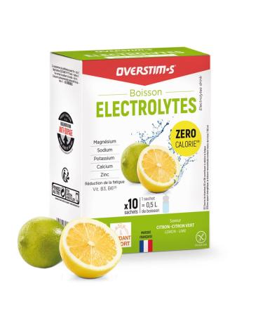 Overstim.s - Electrolyte Drink (10 Sachets) - Zero Calorie - 4 Electrolytes (Sodium Calcium Magnesium Potassium) -5 Vitamin