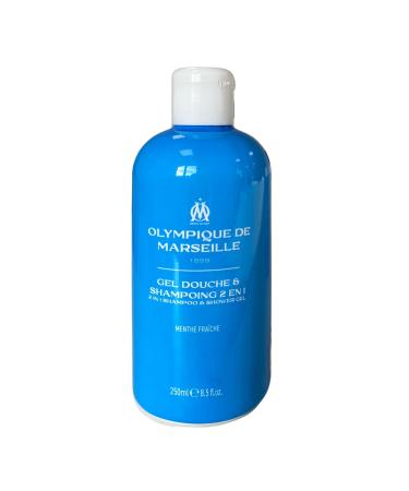 OLYMPIQUE DE MARSEILLE 250ml OM Shower Gel - Fresh Mint - Official OLYMPIQUE DE MARSEILLE Collection