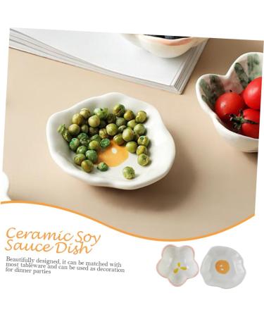 MAGICLULU 4 Pcs Ceramic Saucer Mini Small Tools Ceramics re-usable 10X10X4CMx2pcs Assorted Colorx2pcs - Buy Online on GoSupps.com