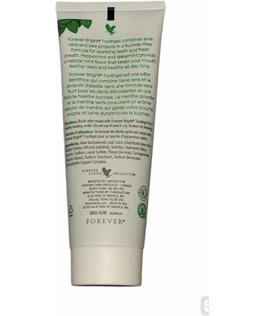  Forever Living Products Forever Living Bright Gel Toothpaste 130ml Natural Mint Flavor Pack of 3 - Buy Online on GoSupps.com
