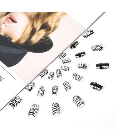 Sethexy Black Space Wrong Nails - 24 St Shiny White Medium Acrylic Nail Tips for Women & Girls - Fashion Nail Art - Buy Online on GoSupps.com