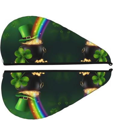 St. Patrick's Day Microfiber Hair Towel | Super Absorbent Coral Velvet Wrap for Long Curly & Thick Hair - Quick Dry for Women - Buy Online on GoSupps.com
