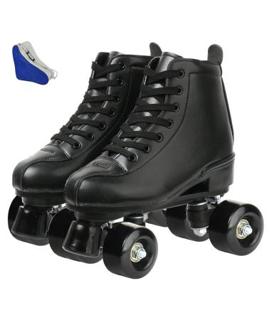 jessie Women's Roller Skates High Top Double Row Outdoor and Indoor Roller Skate Adjustable Roller Skates for Women Men Boys and Girls black black wheel 40-US: 8.5