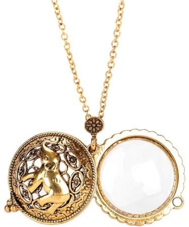 Elephant 5X Magnifier Antique Hanging Magnifier Portable Pocket Magnifying Glass Loupe Necklace Pendant Optical Magnifier Monocle Lens with Chain Necklace for Reading Maps Books Magazines Newspaper Gold-06 - Buy Online on GoSupps.com