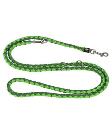 Trixie dog leash cavo V -line S - M 2.00 m 12 mm in forest green/apple - adjustable leash for outdoor activities - for small to medium -sized dogs - 143519 forest green/apple S - m 2.00 m 12 mm