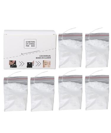 6 pieces of eyebrow mapping cord for microblading threads in front of colored eyebrow threads eyebrow measuring threads eyebrow-microblading accessories for eyebrow measurement (white)