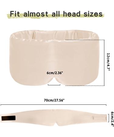 iCooBreeze Handmade Bamboo Eye Mask for Men and Women - Organic Sleep Mask - Large Size - Adjustable - Apricot Color - Buy Online on GoSupps.com