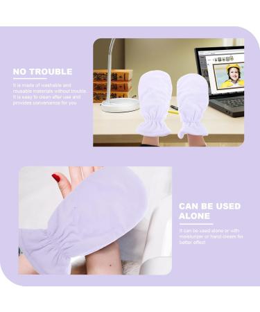 FOMIYES 1 Pair Hand Mask Care Wax Gloves Essential Oil Moisturizing Care Gloves Reusable Gloves Aloe Gloves Lotion Gloves Thicken Nursing Cover Handbag Paraffin Polyester White - Buy Online on GoSupps.com