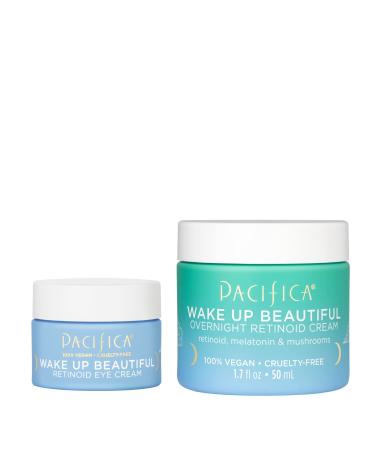 Pacifica Beauty  Wake Up Beautiful Overnight Retinoid Night Face + Eye Cream  Moisturizer for Dry and Aging Skin  Gentle for Sensitive Skin  Hyaluronic Acid + Melatonin  Clean  Vegan & Cruelty Free - Buy Online on GoSupps.com