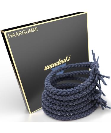 Mandouki hair tie (6 pieces) - Elegant braided hair tie: ultimate support and durability for women and girls azure blue - Buy Online on GoSupps.com
