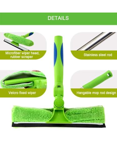 Cleaning Kit with Extension Pole Teleswindow Cleaner with Squeegees Microfiber Feather Duster Reinforced Extension Pole High Altitude Glass Cleaning/9M - Buy Online on GoSupps.com